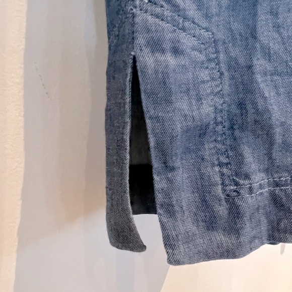 Loft Denim Chambray Popover Tunic long sleeve Top blouse shirt. Size Small - Picture 5 of 8